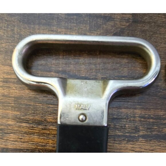 Vintage Italian Metal 2 Prong Cork Extractor Set/2 - Black & Burgundy Handles - Picture 5 of 8